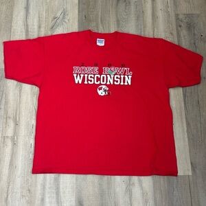 Vintage WISCONSIN BADGERS T-shirt 2000 Rose Bowl Champs Football Size 2XL